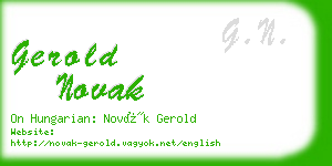 gerold novak business card